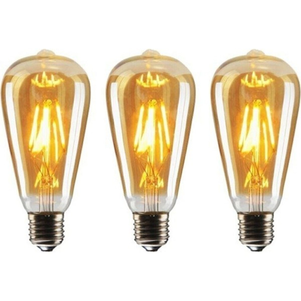 Proich 3'lü Paket 4W E27 Rustik Armut LED Ampul Günışığı (Sarı Işık) - Gün Işığı - 1 - 10 W Tasarruflu Ampul Fiyatı