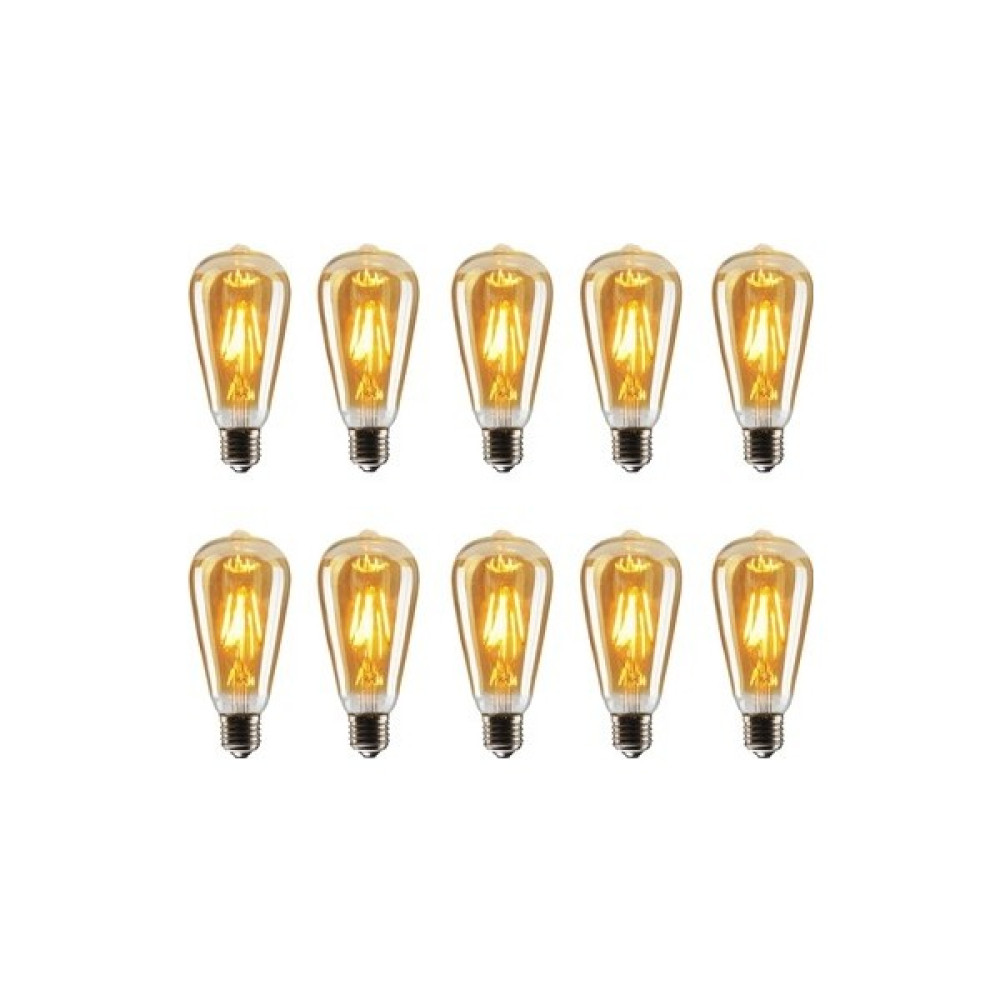 Proıch ST64 Flamanlı Rustik 4W Led Ampul 10'lu Dekoratif Vintage Aydınlatma Amber Rengi Led Aydınlatmalar Fiyatı