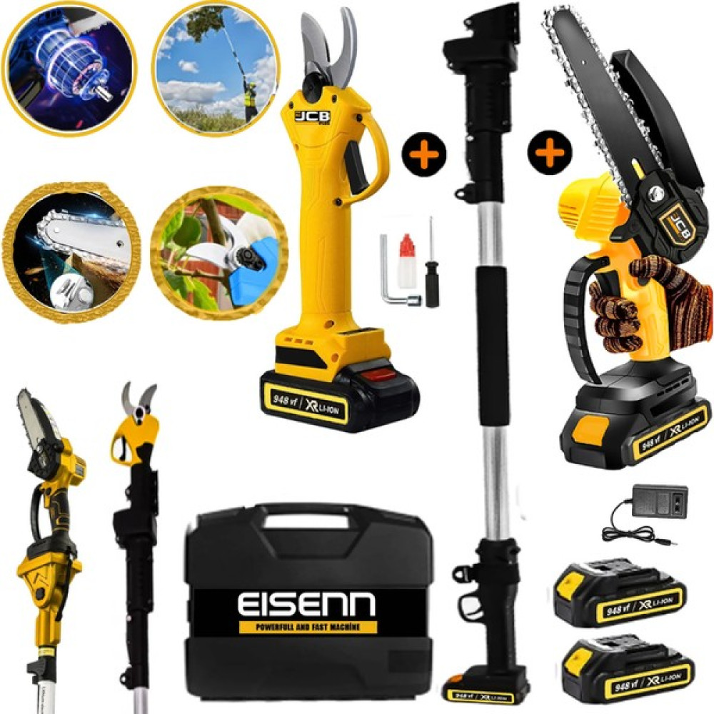 Projcb Plus American 2li Set Bağ Makası + Budama Testere Bl Motor 948 Vf Super Akülü 2.7 mt Uzatmalı Ağaç Kesme Makinesi Fiyatı