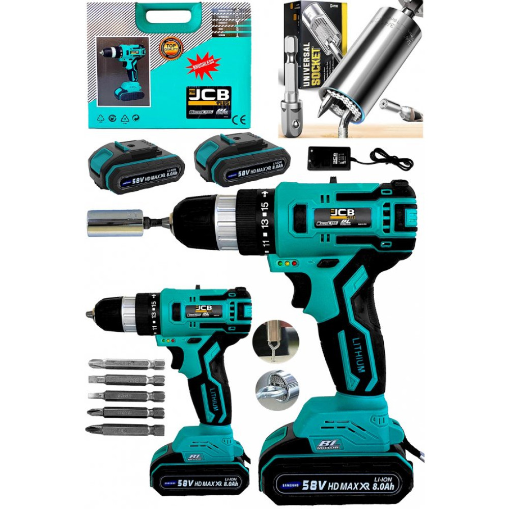 Projcb Plus American Blue Fircasiz Bl Motor Pro 30 Samsung Cift Akulu Vidalama Matkap + 7-19 Universal Soket Matkaplar Fiyatı