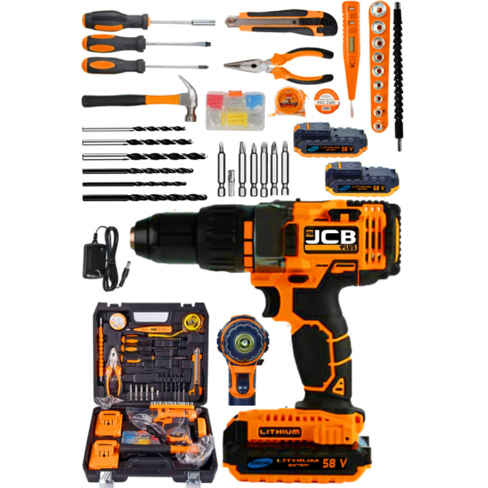 Projcb Plus American Xr Gladyator Darbeli 58 V 8 Amp Yeni Nesil Lion Akulu Vidalama Matkap + 100 Pcs Combo Set Matkaplar Fiyatı