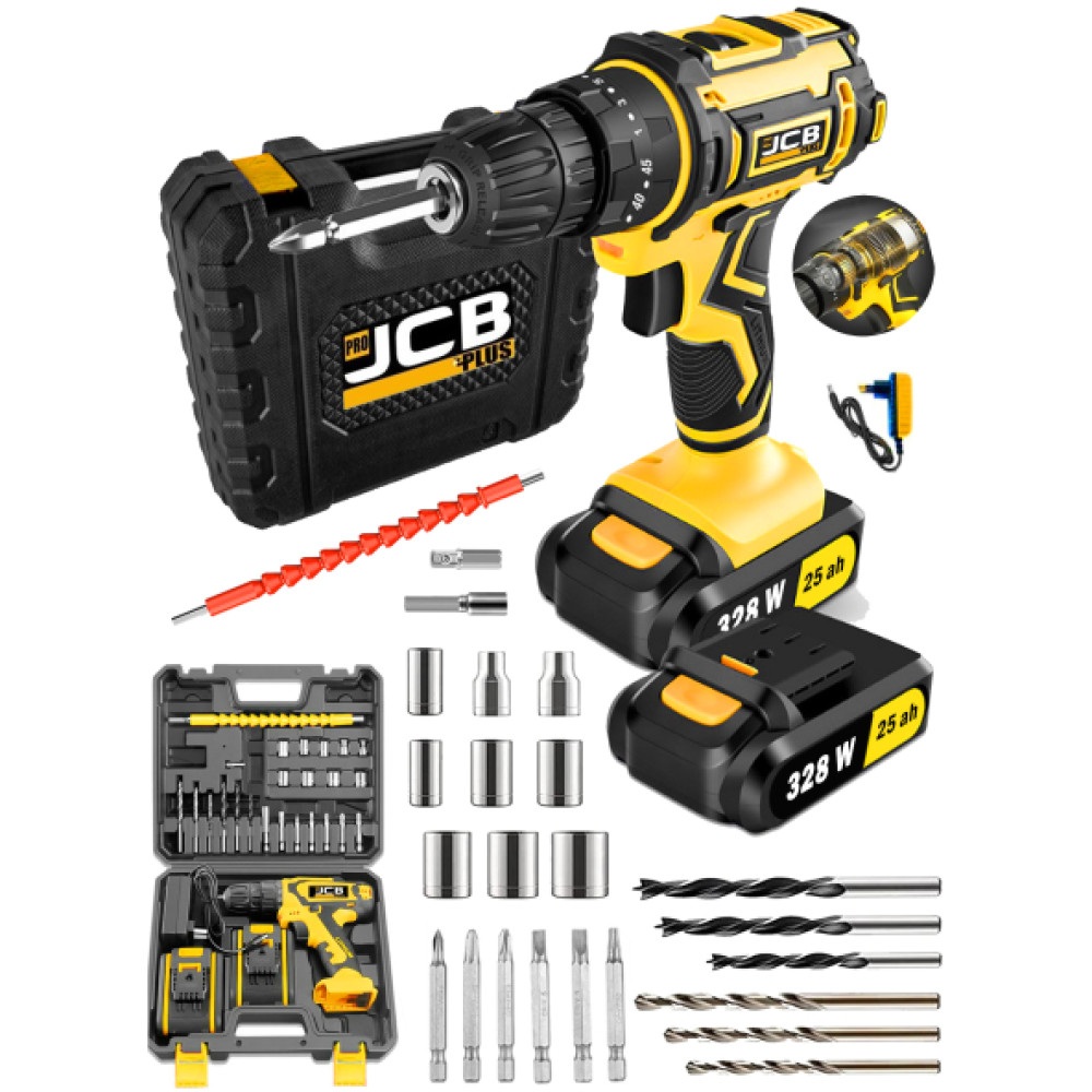 Projcb Plus Germany Yellow 45 Kademe Yuksek Tork 328 W Celik Sanzuman Cift Akulu Sarjli Matkap + Set Matkaplar Fiyatı