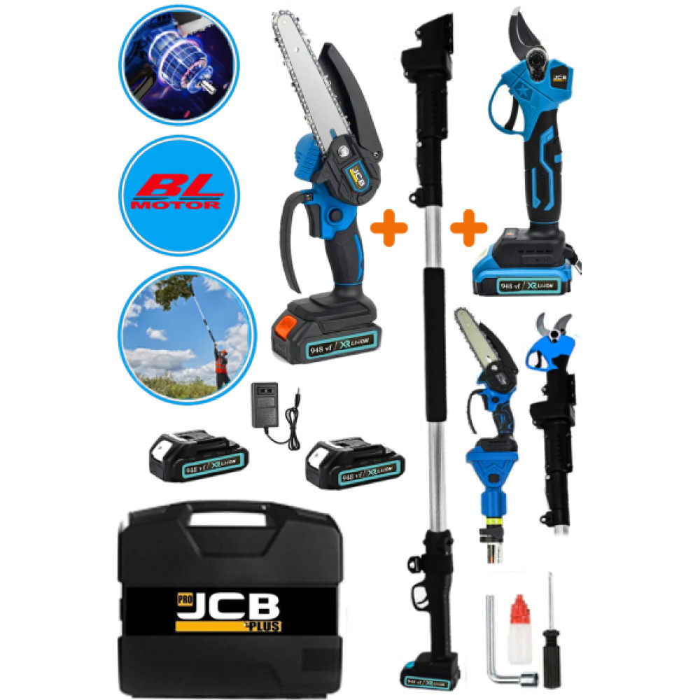 Projcb Plus Northuus Series Motor Set 2 Akulu Sarjli Agac Dal Kesme + Budama Makasi 2.7 Mt Teleskopik Dal Budama Makineleri Fiyatı