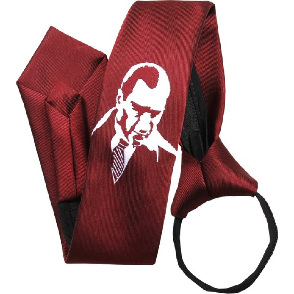 Prokravat Fermuarlı Atatürk Desenli Kullanıma Hazır Kravat Kravat Fiyatı