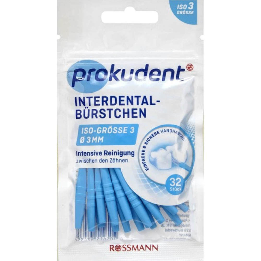 Prokudent Mavi Arayüz Fırçası 0,6 mm - 3 mm 32 Adet Diş İpleri Fiyatı