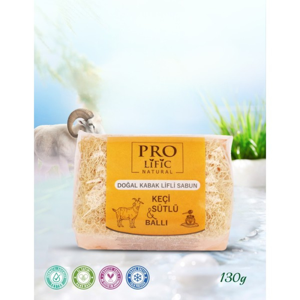 Prolific Doğal Kabak Lifli Keçi Sütlü & Ballı Sabun 130G - 00700 Sabunlar Fiyatı