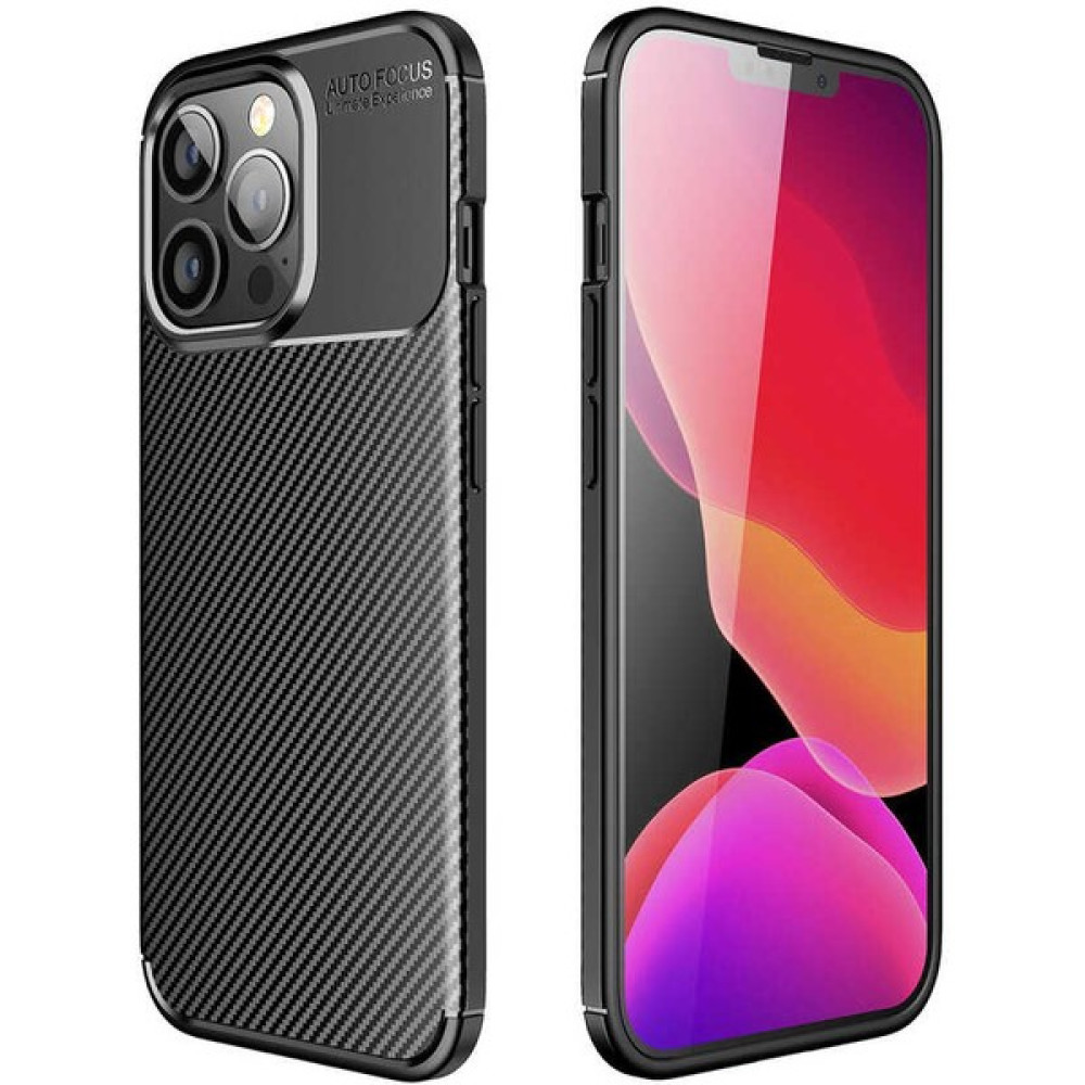 Prolysus Apple iPhone 13 Pro Max Kılıf Karbon Fiber Desenli Silikon Kılıf - Siyah Cep Telefonu Kılıfı Fiyatı