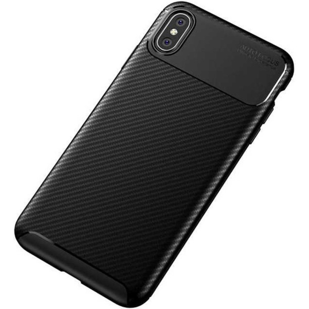 Prolysus Apple iPhone x Kılıf Karbon Fiber Desenli Silikon Kılıf - Siyah Cep Telefonu Kılıfı Fiyatı