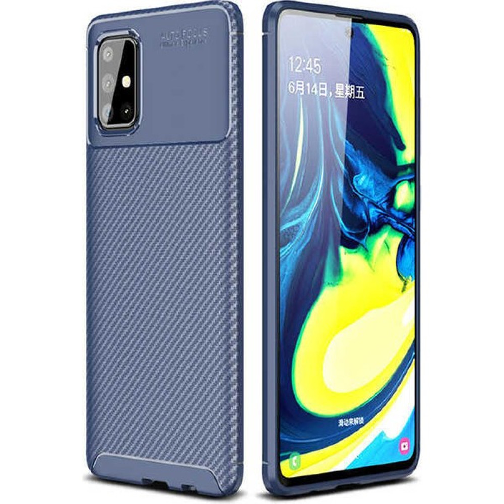 Prolysus Samsung Galaxy A51 Kılıf Karbon Fiber Desenli Silikon Kılıf - Lacivert Cep Telefonu Kılıfı Fiyatı