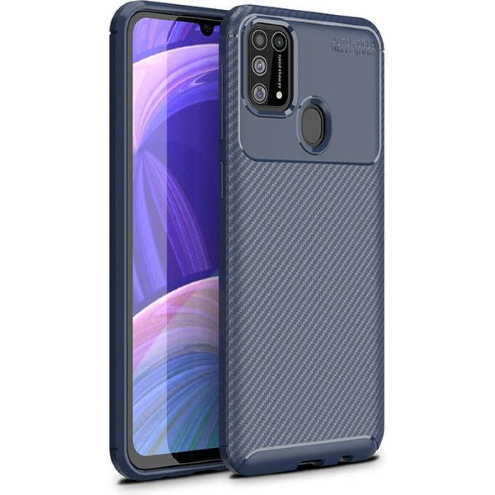 Prolysus Samsung Galaxy M31 Kılıf Karbon Fiber Desenli Silikon Kılıf - Lacivert Cep Telefonu Kılıfı Fiyatı