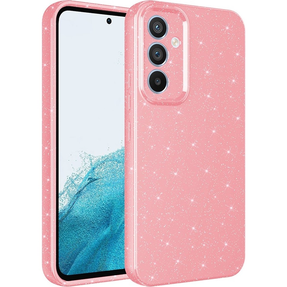 Prolysus Samsung Galaxy M34 5g Kılıf Koton Simli Silikon - Açık Pembe Cep Telefonu Kılıfı Fiyatı