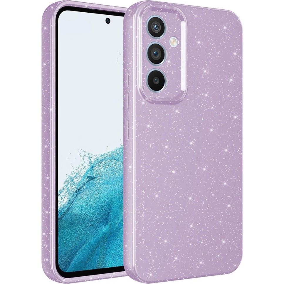 Prolysus Samsung Galaxy M34 5g Kılıf Koton Simli Silikon - Lila Cep Telefonu Kılıfı Fiyatı