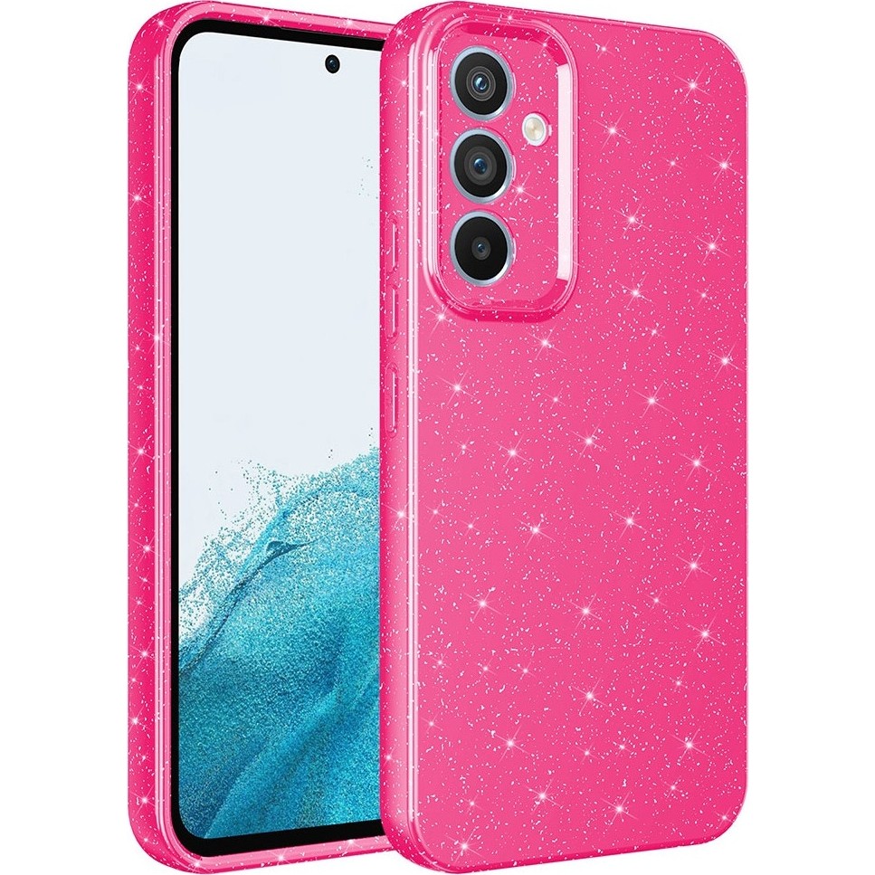 Prolysus Samsung Galaxy M34 5g Kılıf Koton Simli Silikon - Pembe Cep Telefonu Kılıfı Fiyatı
