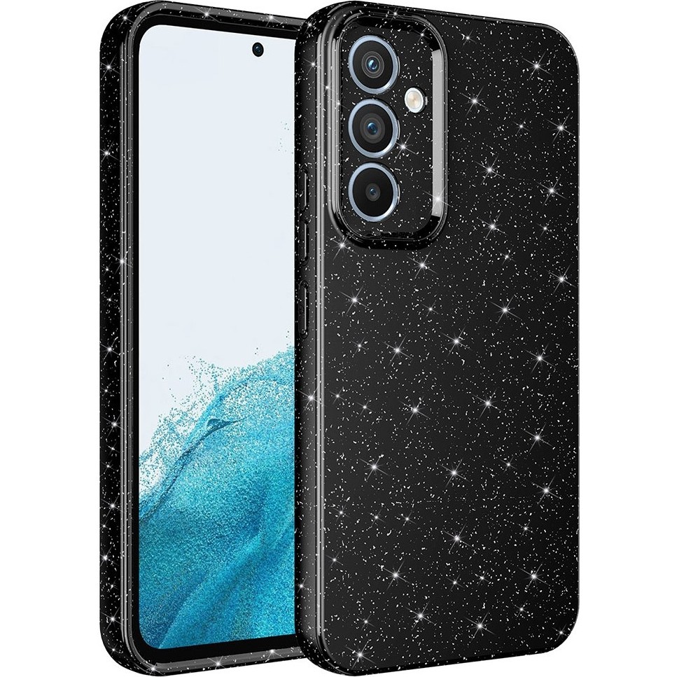Prolysus Samsung Galaxy M34 5g Kılıf Koton Simli Silikon - Siyah Cep Telefonu Kılıfı Fiyatı