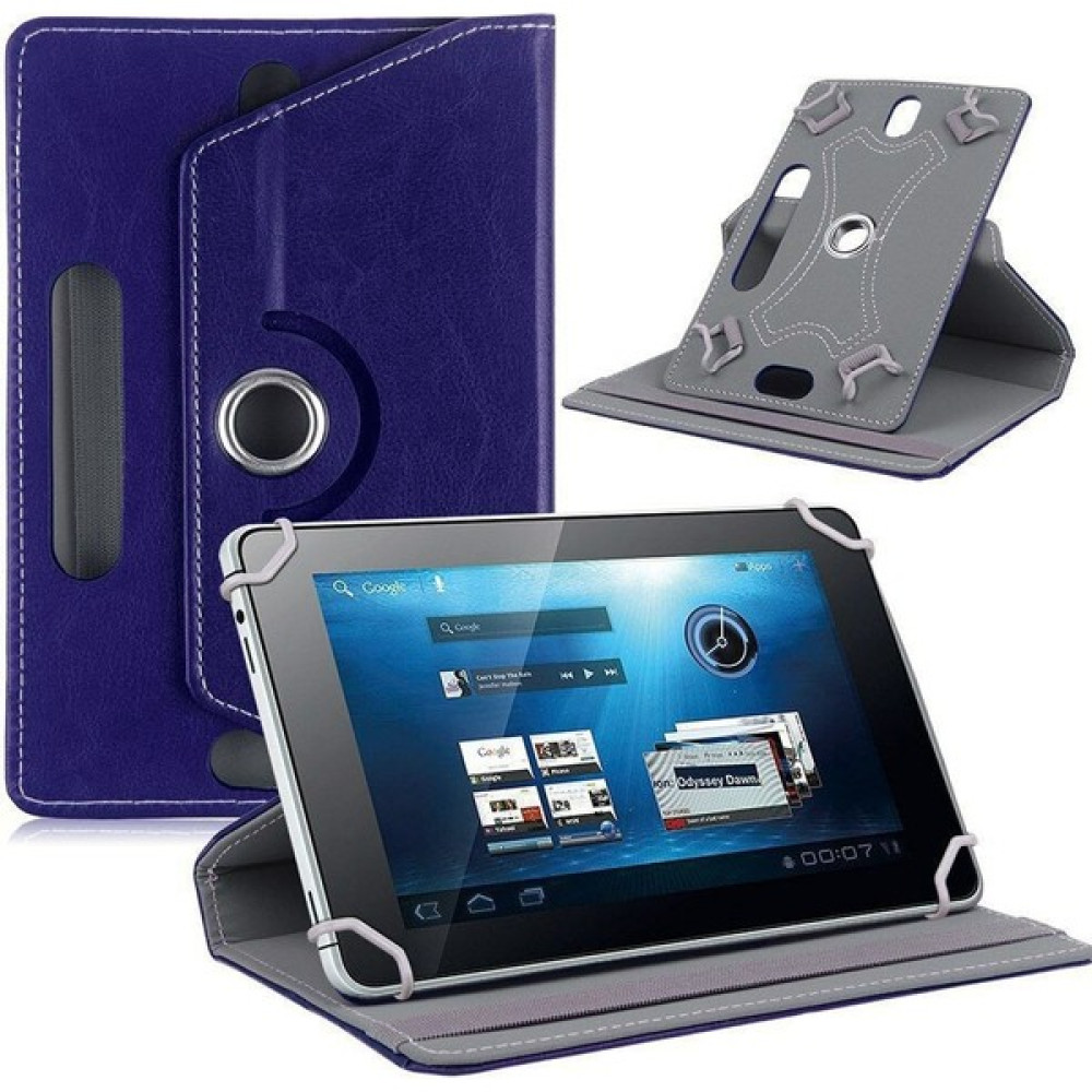Prolysus Samsung Galaxy Tab A7 SM-T500 10,4" Inç Kılıf Üniversal Dönerli Dönebilen Standlı Stand Olabilen Kapaklı Tablet Kılıfı - Koyu Mavi Tablet Kılıfı Fiyatı