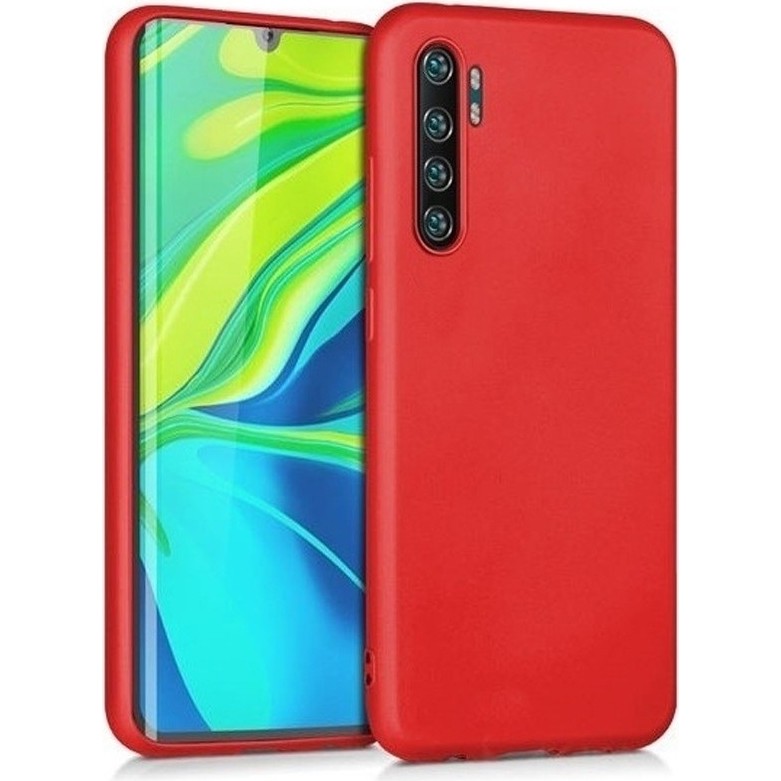 Prolysus Xiaomi Mi Note 10 Lite Uyumlu Soft Darbe Korumalı Dizayn Renkli Yumuşak Silikon Kılıf Arka Kapak - Kırmızı Cep Telefonu Kılıfı Fiyatı