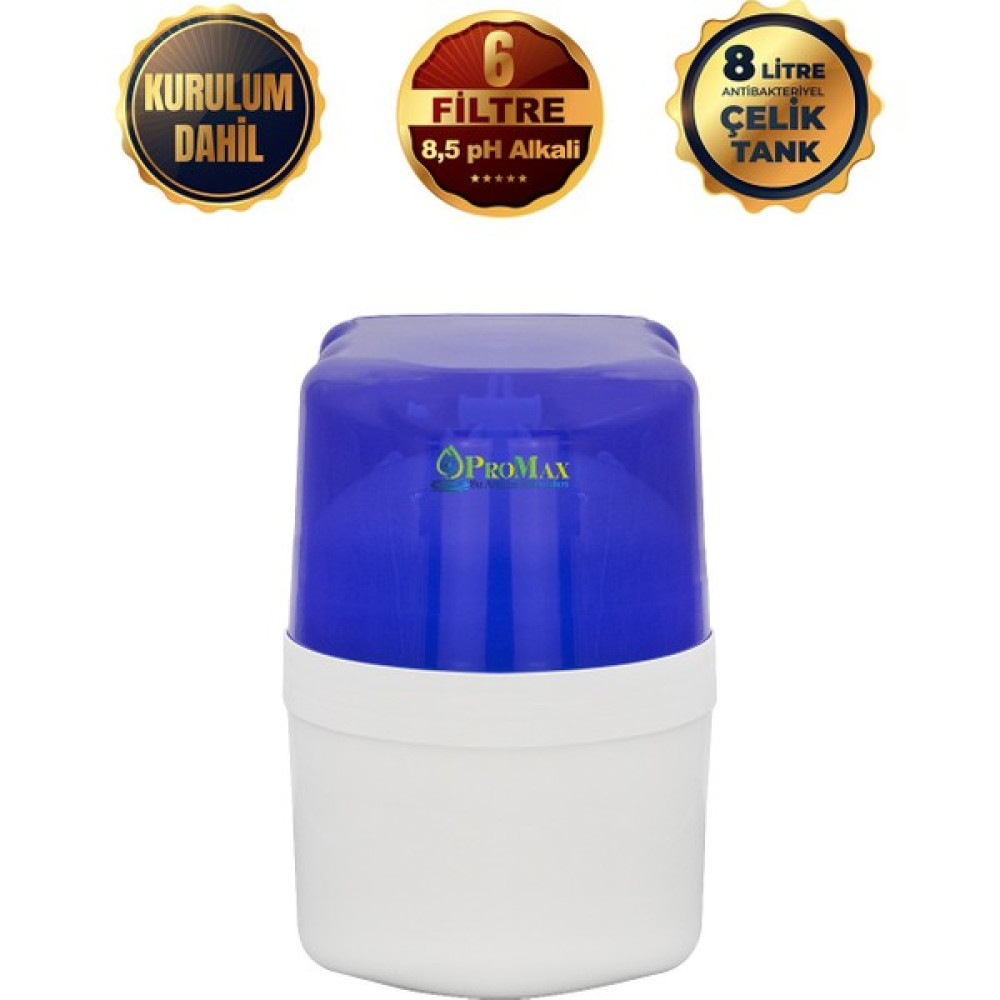Promax Gold Plus Ithal 8+Ph Alkali &nsf Filtre Nsf Tank Su Arıtma Cihazı M - Mavi Bahçe Makinesi Fiyatı