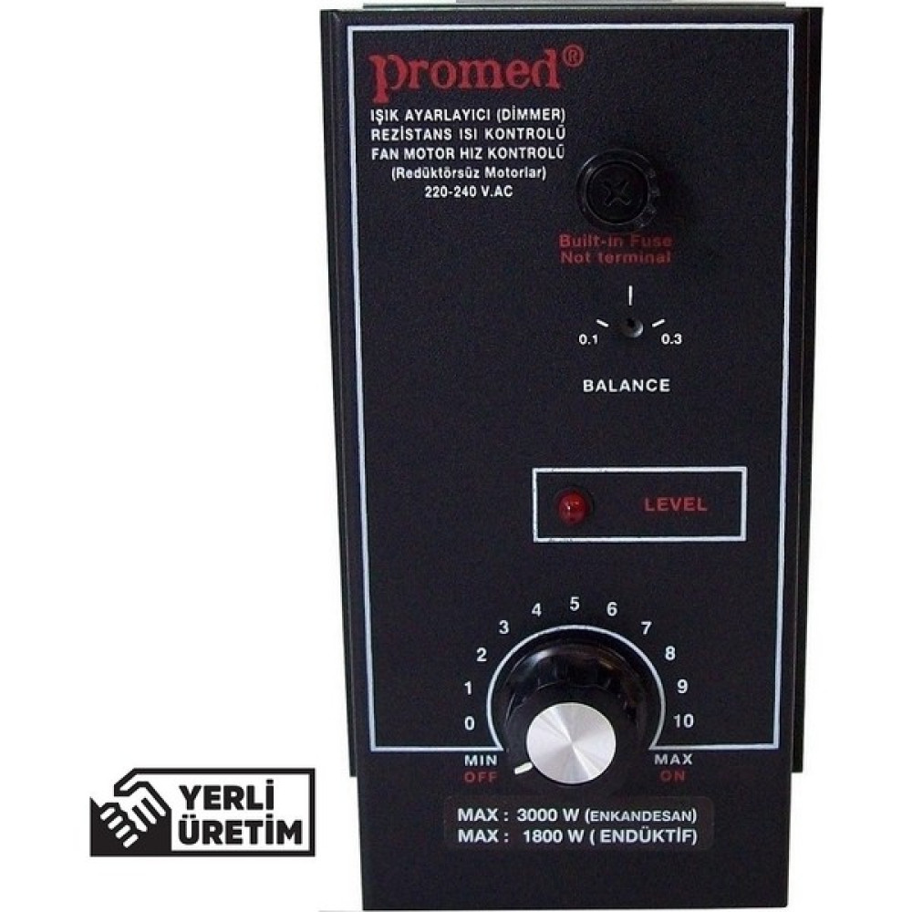 Promed 220 V.AC Pano Tipi 3000W Dimmer & Rezistans Isı kontrol & Fan motor devir kontrol. Nalburiye & Hırdavat Fiyatı