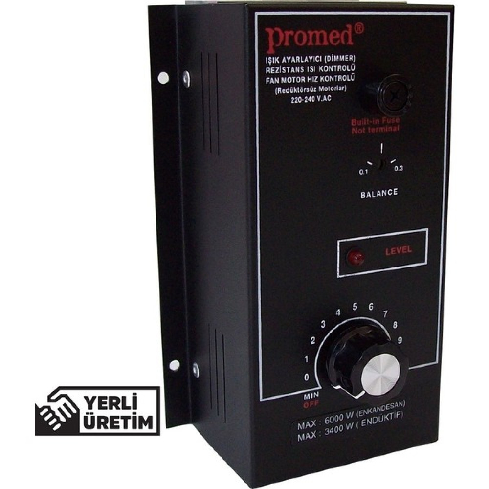 Promed 220 V.AC Pano Tipi 6000W Dimmer & Rezistans Isı kontrol & Fan motor devir kontrol. Nalburiye & Hırdavat Fiyatı