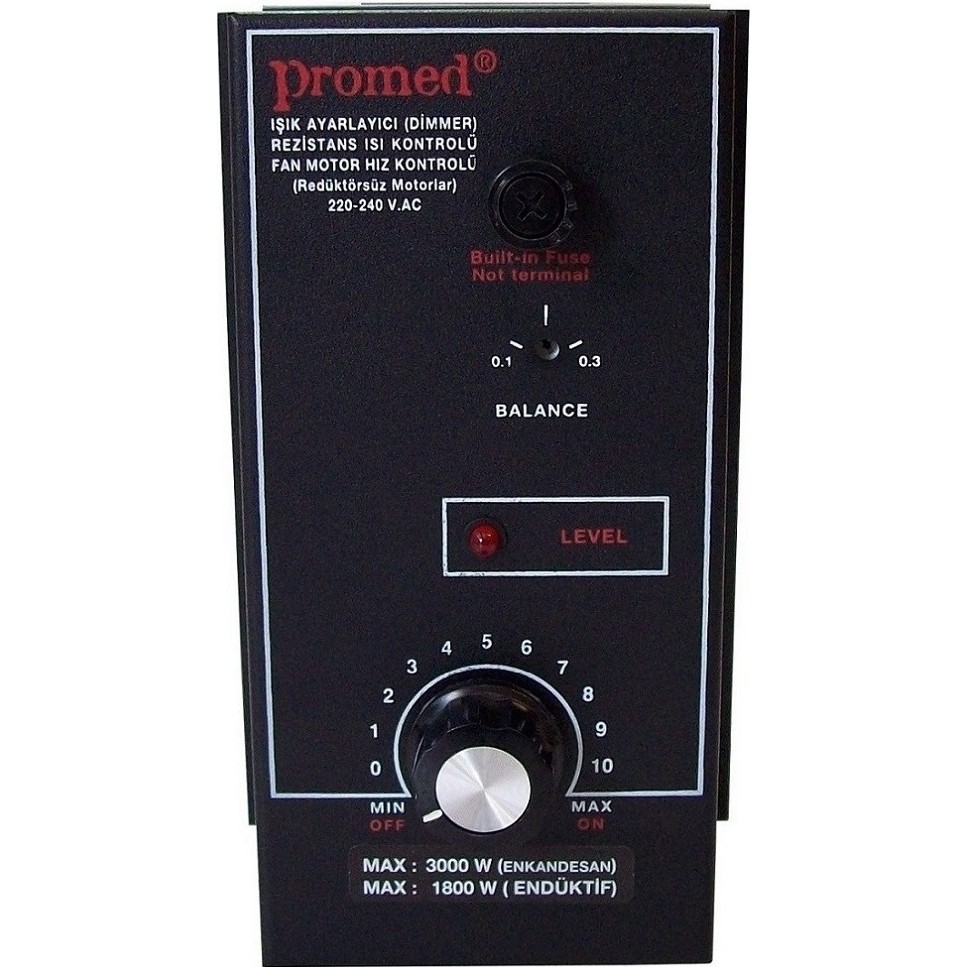 Promed 3000W-Watt-Dimmer & Rezistans Isı Kontrol & Fan Motor Devir Kontrol Diğer Fiyatı