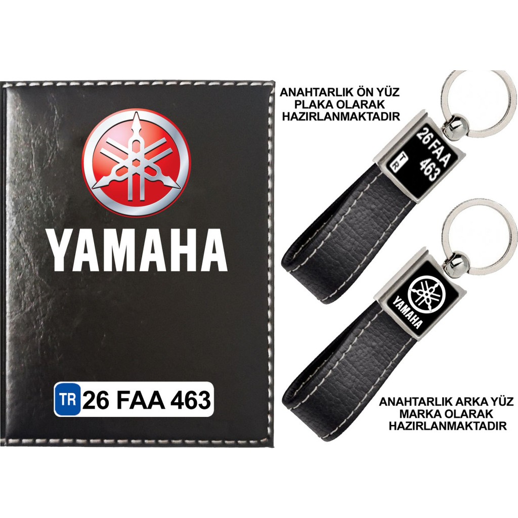 Promosyon Denizi Plakanıza Özel Yamaha Logolu Siyah Ruhsat Kabı ve Anahtarlık Torpido Aksesuarları & Bakımı Fiyatı