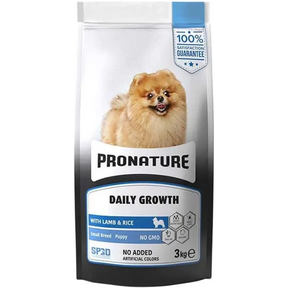 Pronature Daily Growth Kuzu Eti ve Pirinçli Küçük Irk Yavru Köpek Maması 3kg Evcil Hayvan Ürünleri Fiyatı