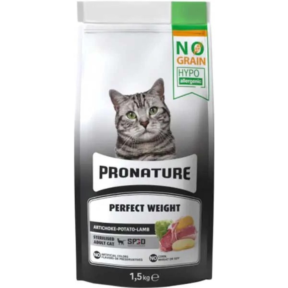 Pronature Hipoalerjenik Tahılsız Kuzu Eti Enginar ve Patatesli Kısırlaştırılmış Kedi Maması 1,5kg Evcil Hayvan Ürünleri Fiyatı