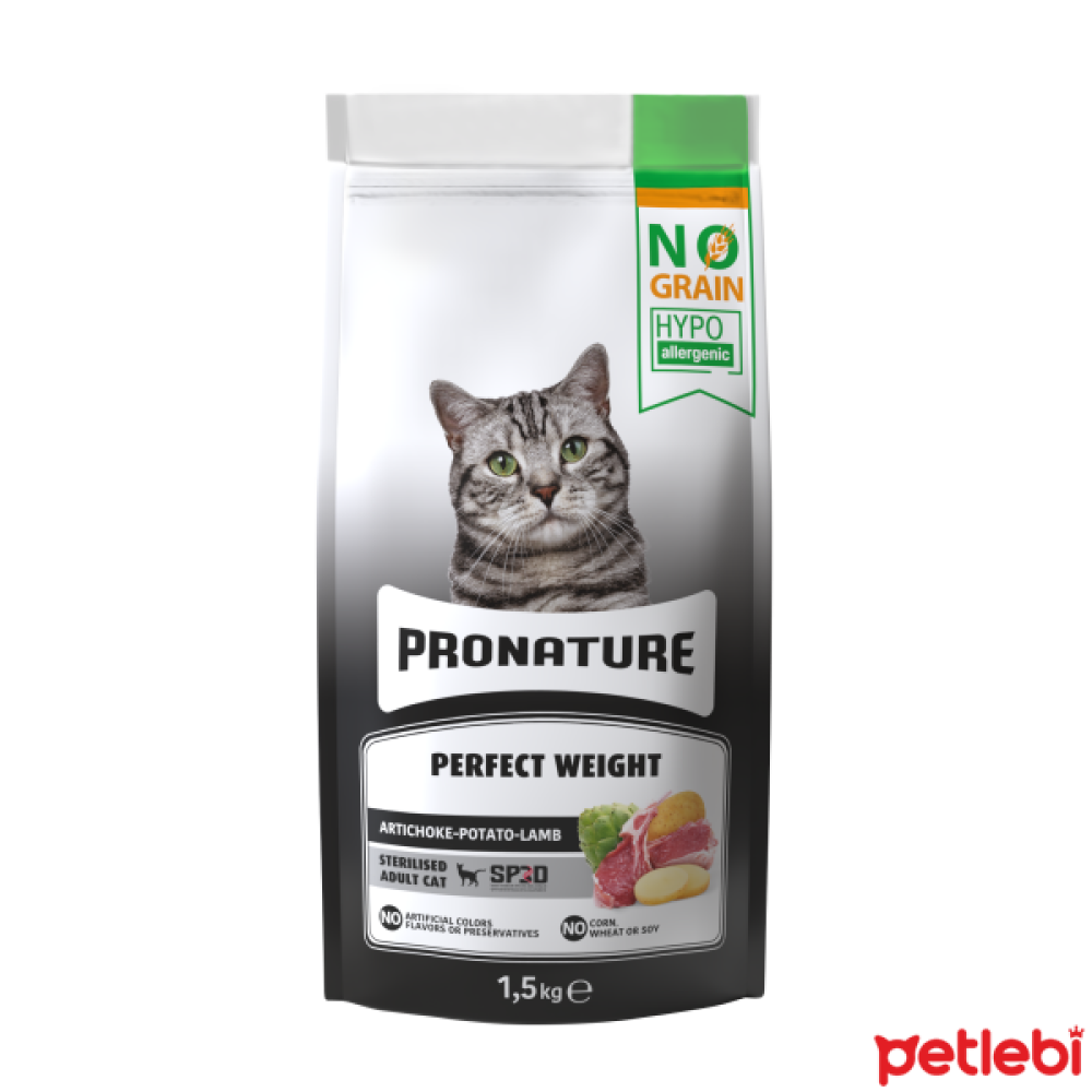 Pronature Hypo-Allergenic Kuzulu Enginarlı ve Patatesli Tahılsız Kısırlaştırılmış Kedi Maması 1,5kg Evcil Hayvan Ürünleri Fiyatı