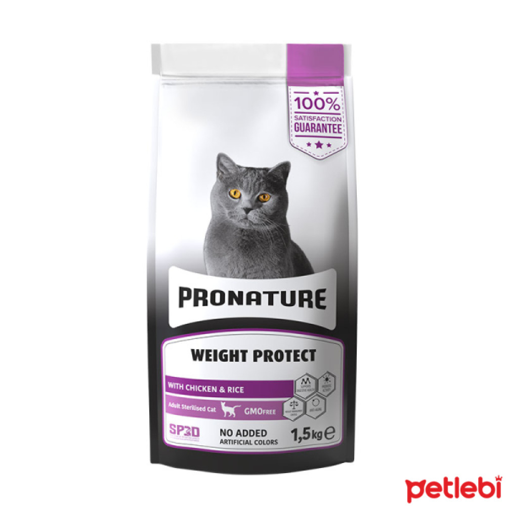 Pronature Kilo Kontrolü için Tavuklu ve Pirinçli Kısırlaştırılmış Yetişkin Kedi Maması 1,5kg Evcil Hayvan Ürünleri Fiyatı