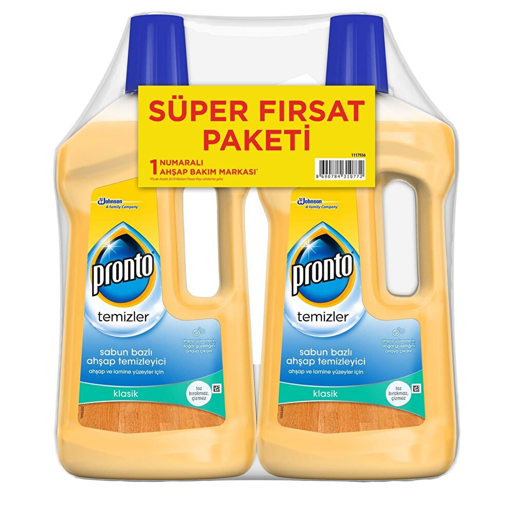 Pronto Ahşap Yüzey Temizleyici Klasik 2'li Paket 2x750ml Parlatıcı ve Temizleyiciler Fiyatı