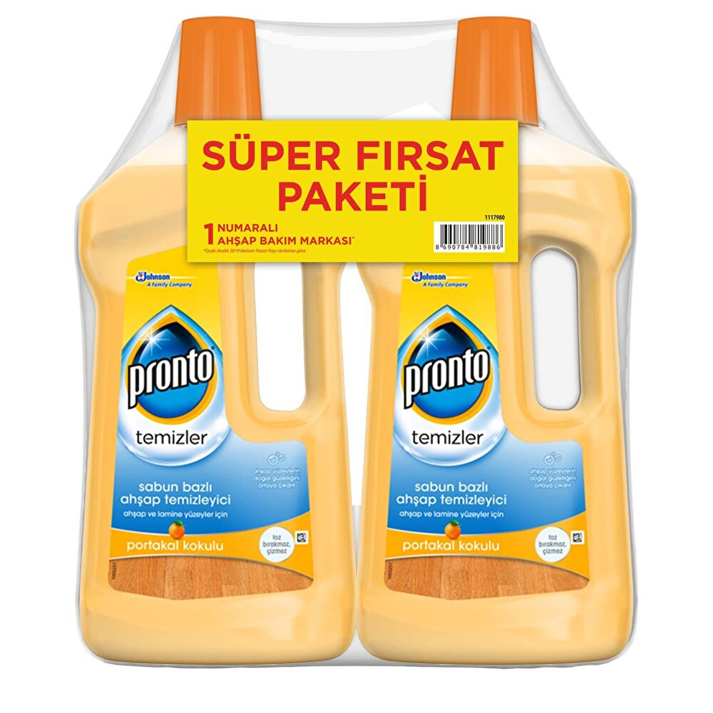 Pronto Ahşap Yüzey Temizleyici Portakal 2'li Paket 2x750ml Parlatıcı ve Temizleyiciler Fiyatı