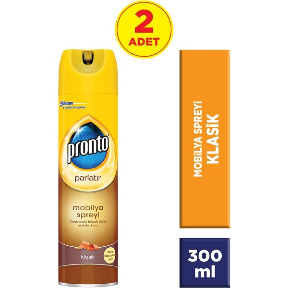 Pronto Mobilya Spreyi Klasik 300 ml - 2'li Parlatıcı ve Temizleyiciler Fiyatı