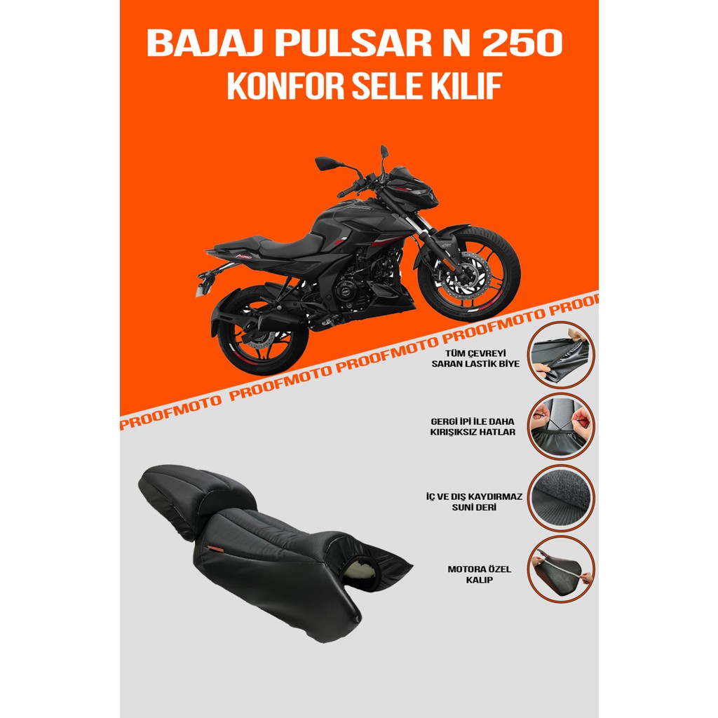 PROOFMOTO BAJAJ Pulsar N250 Konfor Sele Kılıf Diğer Fiyatı