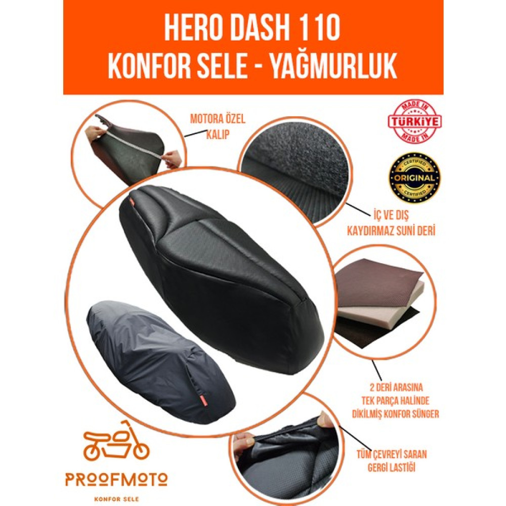 PROOFMOTO Hero Dash 110 Konfor Sele Kılıf Motorsiklet için Diğer Aksesuarlar Fiyatı
