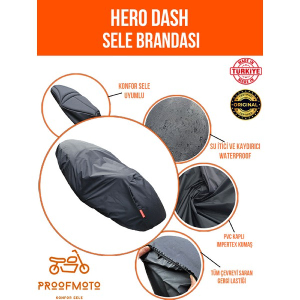 PROOFMOTO Hero Dash 125 Su Geçirmez Sele Brandası Motorsiklet Brandaları Fiyatı