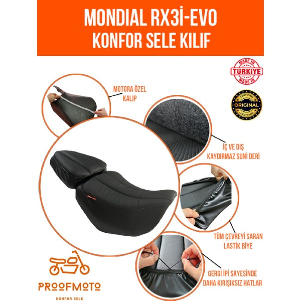 PROOFMOTO Mondial RX3I-EVO Konfor Sele Kılıf Motorsiklet için Diğer Aksesuarlar Fiyatı