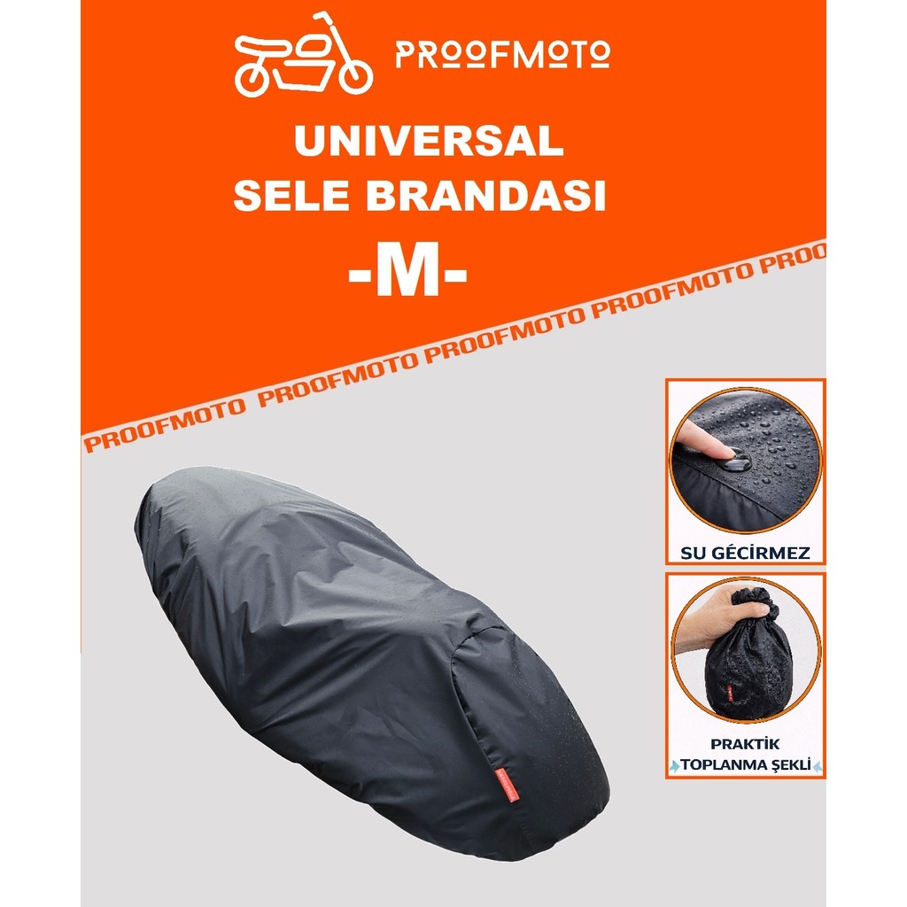 PROOFMOTO UNIVERSAL SELE BRANDASI BRANDA M - MEDİUM / Su Geçirmez Yağmurluk Kılıfı - Siyah - 1 Motorsiklet Brandaları Fiyatı