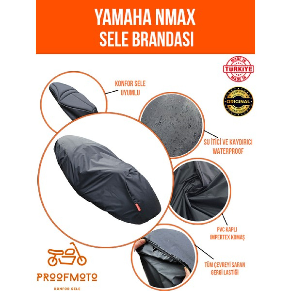 PROOFMOTO Yamaha Nmax Su Geçirmez Sele Brandası Motorsiklet Brandaları Fiyatı