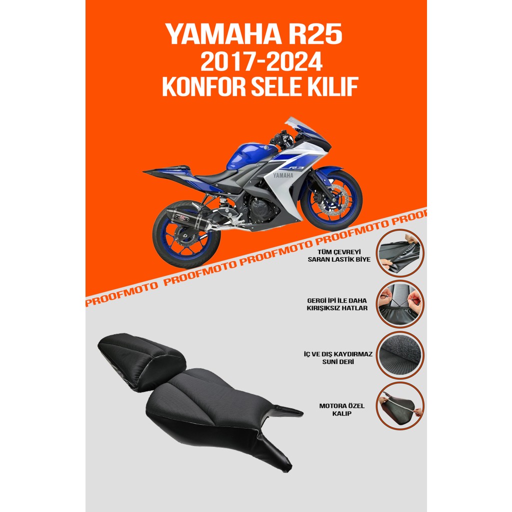PROOFMOTO YAMAHA R 25, R25, R-25 (2017-2025) Konfor Sele Kılıf Diğer Fiyatı