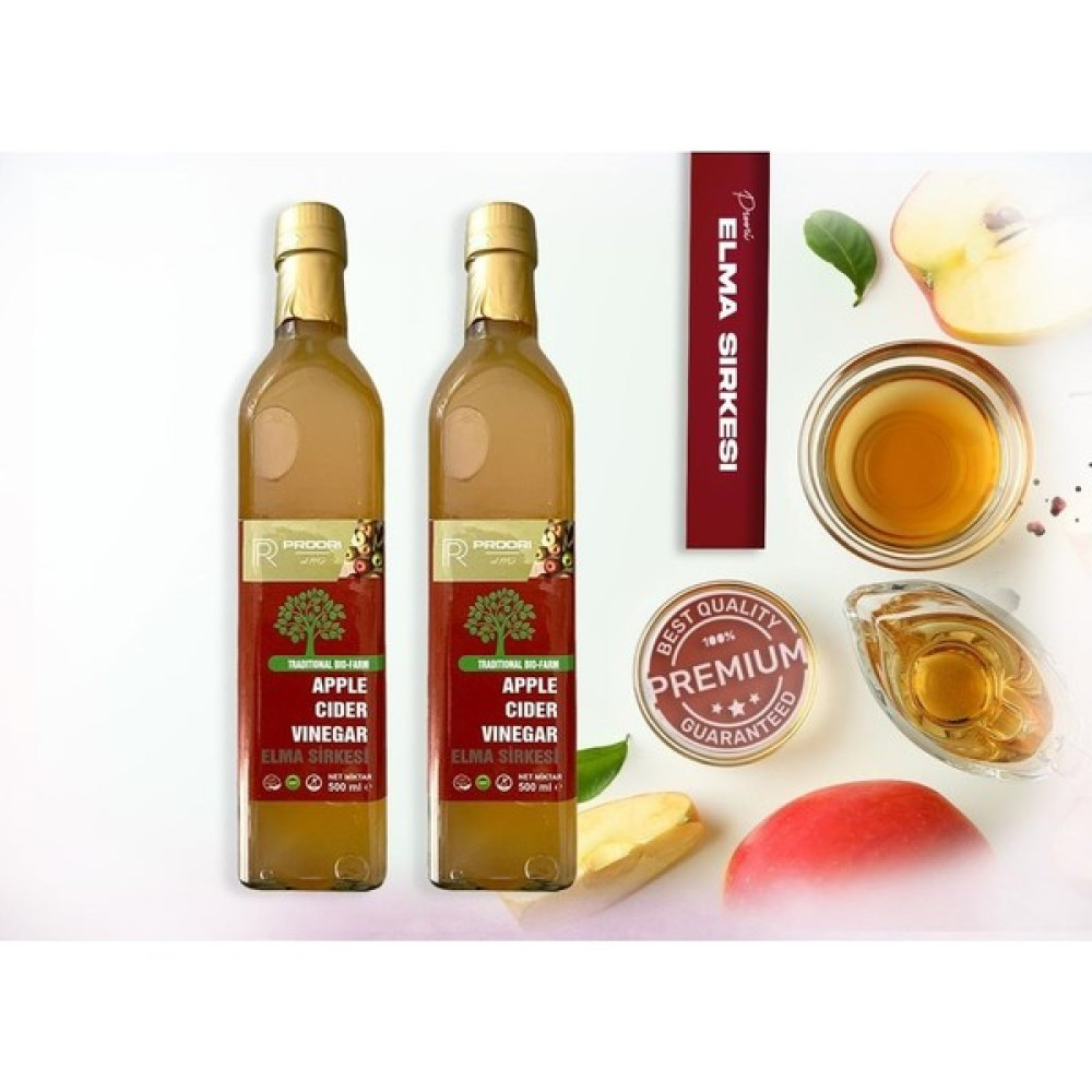 Proori Yıllanmış Elma Sirkesi Içilebilir Doğal Fermantasyon 500 ml 2'li Paket (1000 Ml) - 1 lt Oto Boyaları Fiyatı