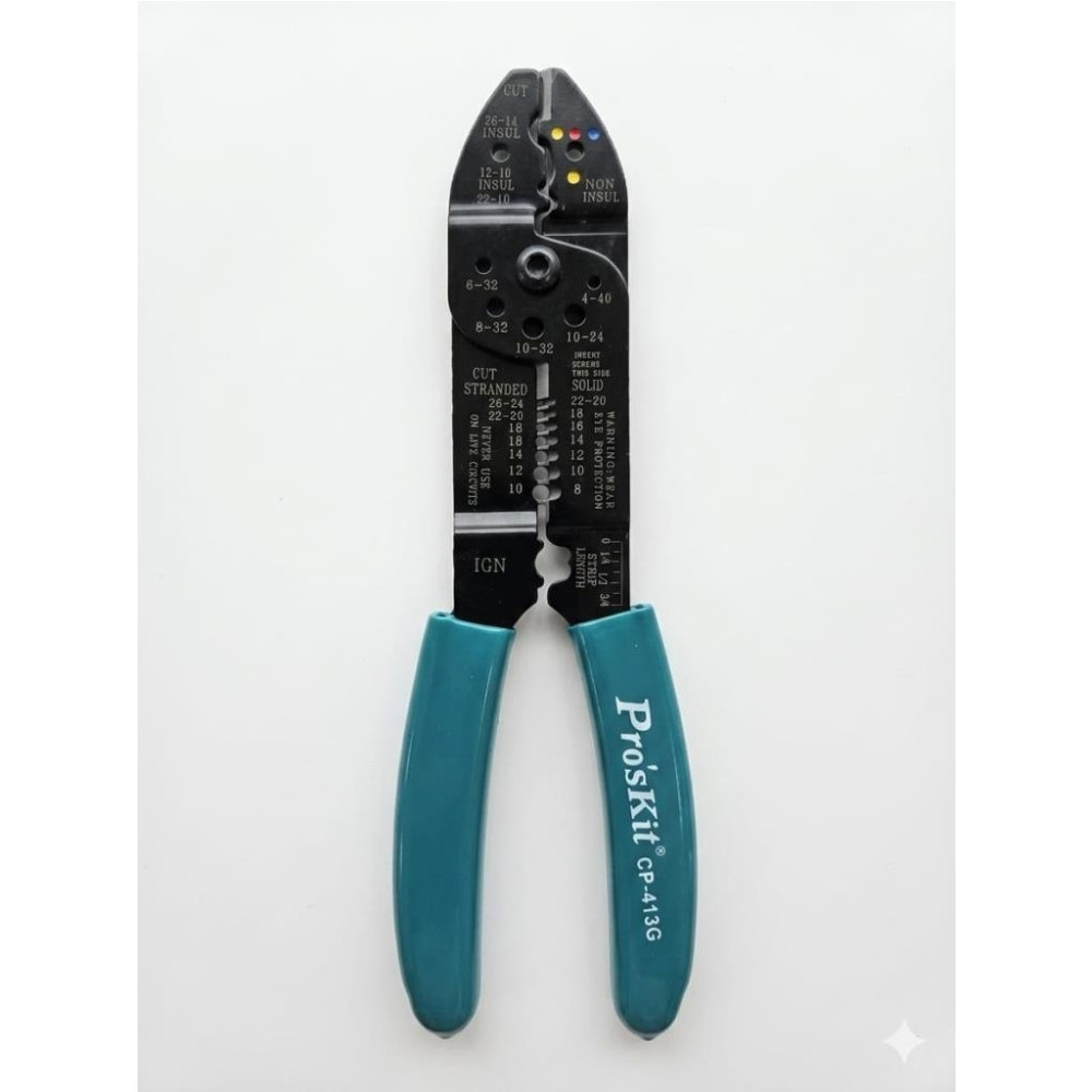 Pro's Kit Proskit CP-413G Kablo Soyucu ve Sıkıcı Pense Soyma AWG10-26 Sıkıştırma AWG10-26 ) Pense Fiyatı