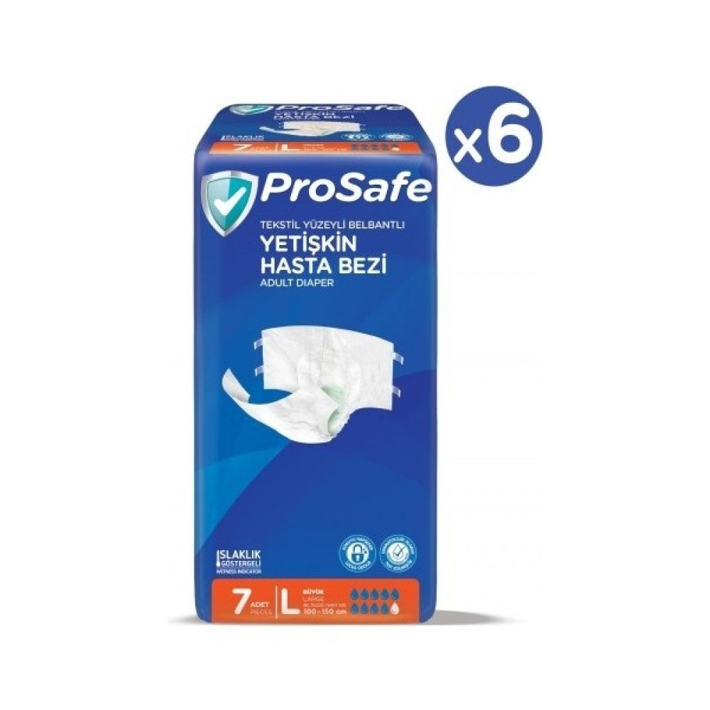 Prosafe Belbantlı Hasta Bezi L Beden 42'li Hasta Bezleri ve Temizliği Fiyatı