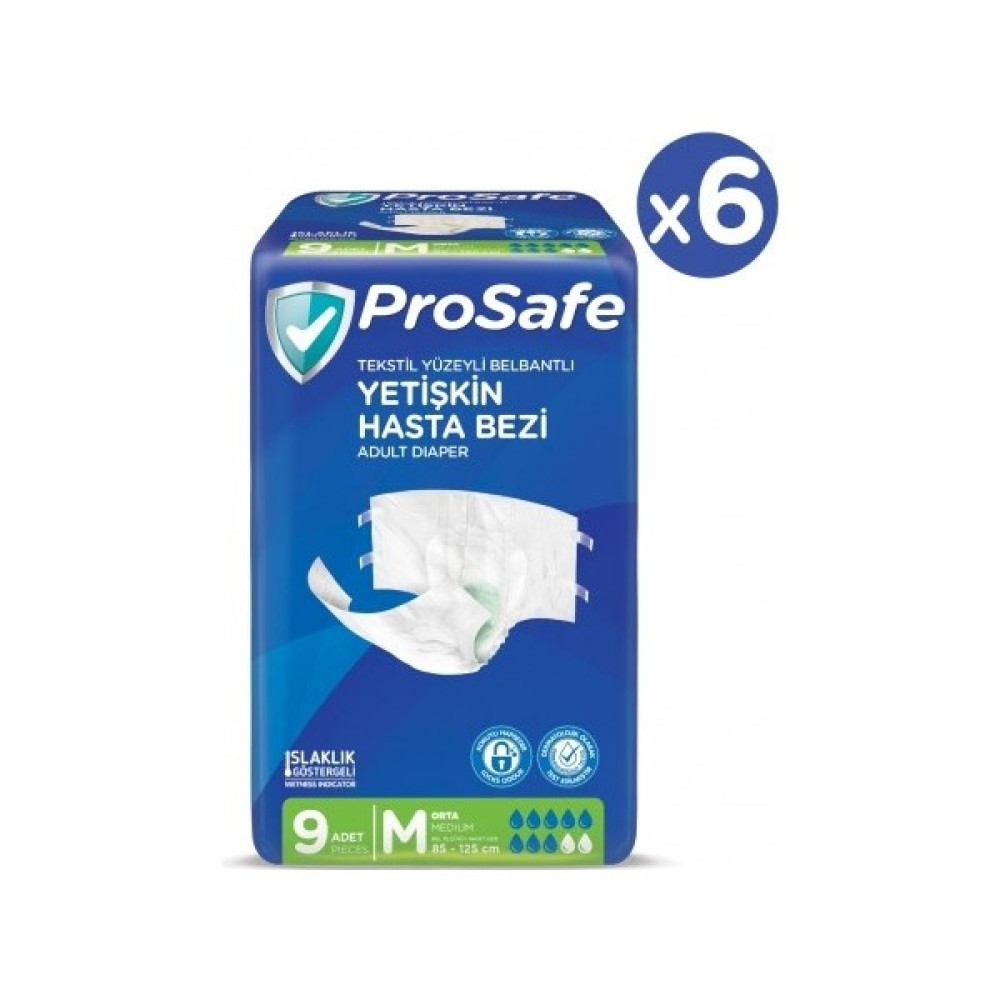 Prosafe Belbantlı Hasta Bezi M Beden 54'lü Hasta Bezleri ve Temizliği Fiyatı