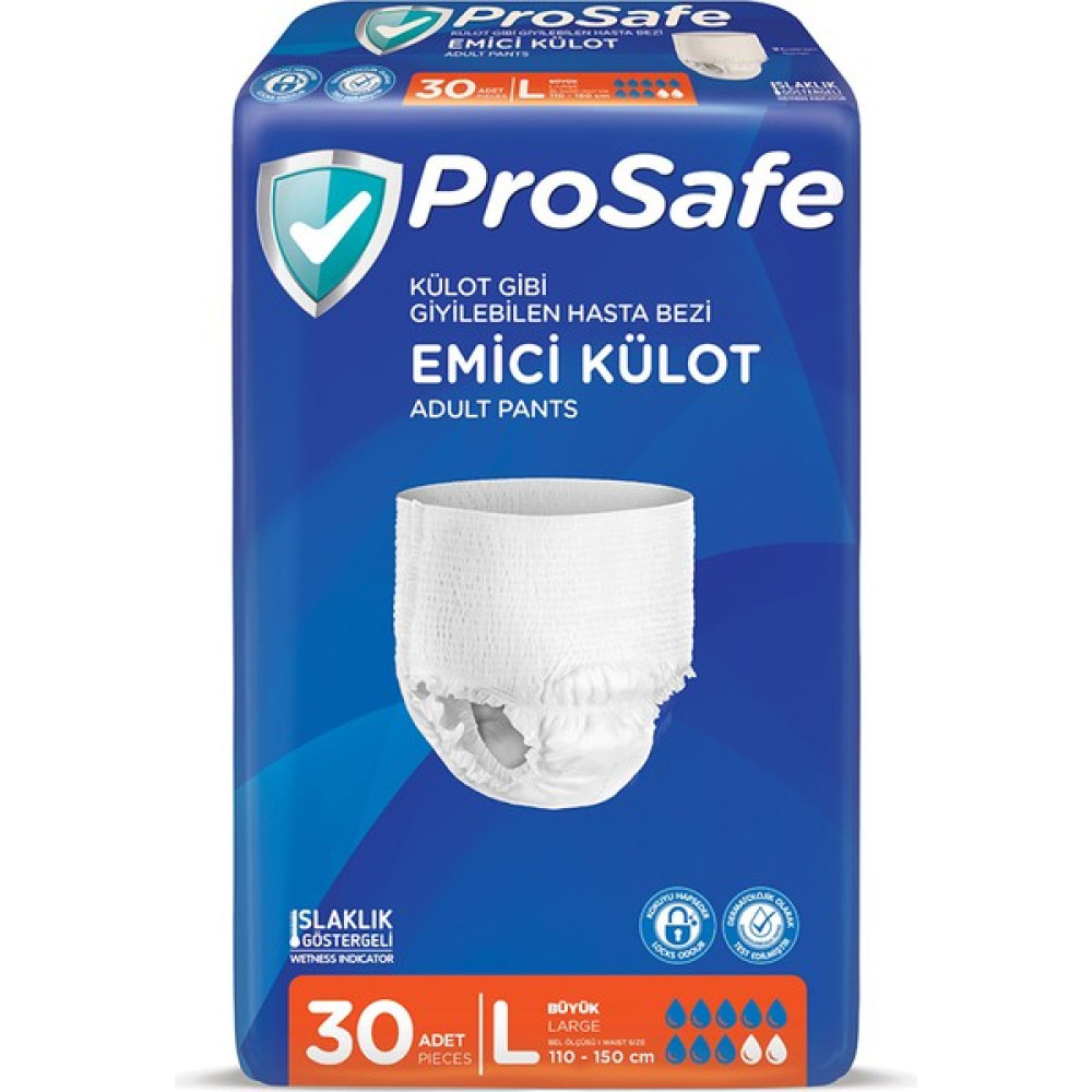Prosafe Emici Külot Büyük Boy (L) 30'lu - L Hasta Bezleri ve Temizliği Fiyatı