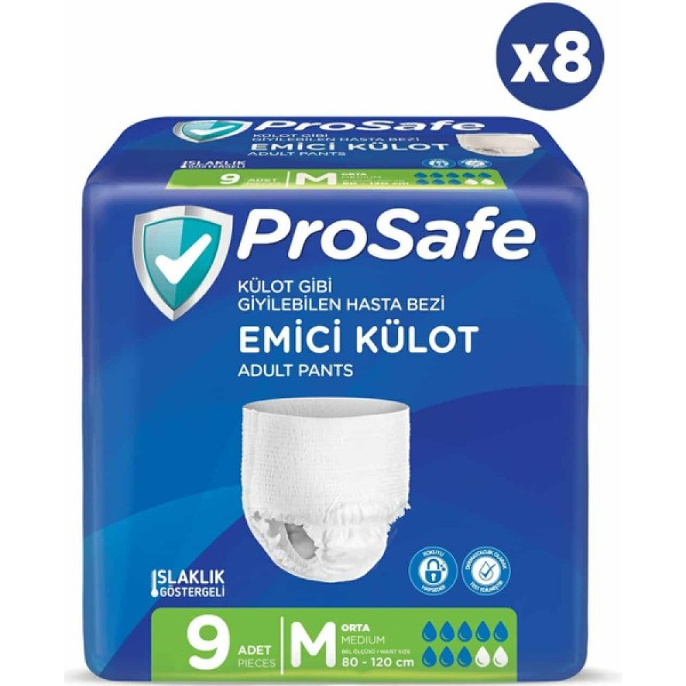 Prosafe Emici Külot M Beden 72 Adet Hasta Bezleri ve Temizliği Fiyatı