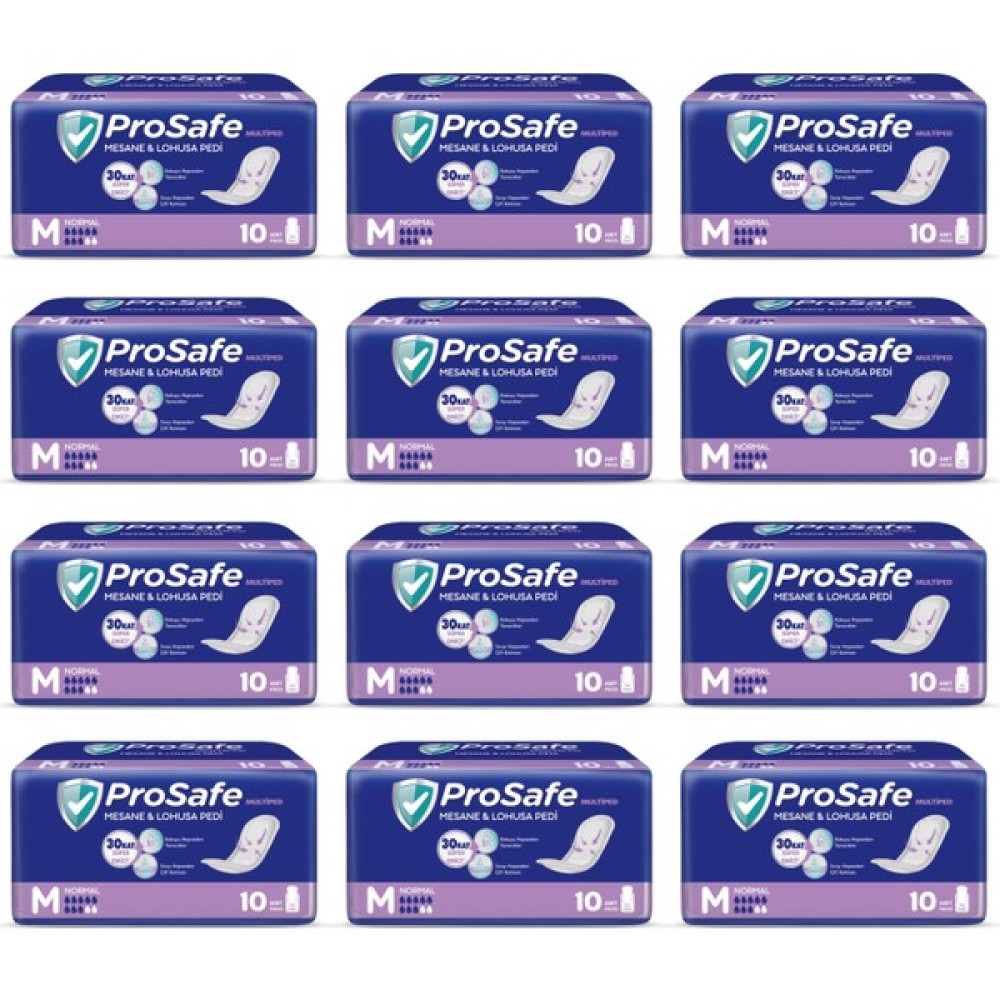 Prosafe Multiped Lohusa & Mesane Pedi Normal 10 lu x 12 Adet - M - Beyaz Hasta Bezleri ve Temizliği Fiyatı