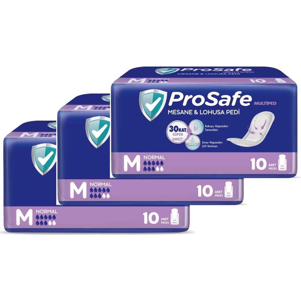 Prosafe Multiped Lohusa & Mesane Pedi Normal 30 Adet Hasta Bezleri ve Temizliği Fiyatı