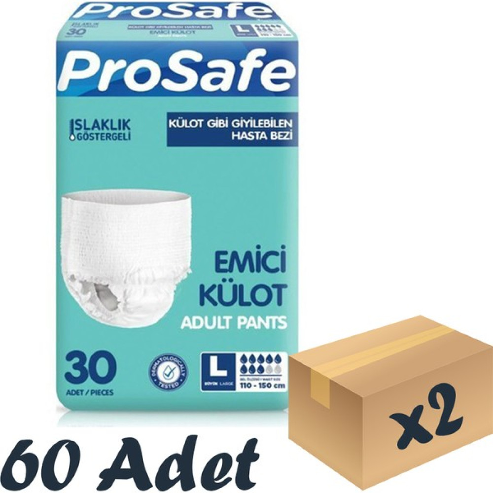 Prosafe Tekstil Yüzey Emici Külot Large 30'Lu 2 Paket 60 Adet - L Hasta Bezleri ve Temizliği Fiyatı