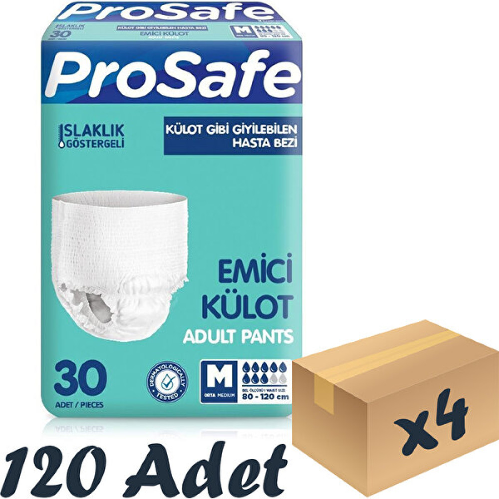 Prosafe Tekstil Yüzey Emici Külot Medium 30'Lu 4 Paket 120 Adet - M Hasta Bezleri ve Temizliği Fiyatı