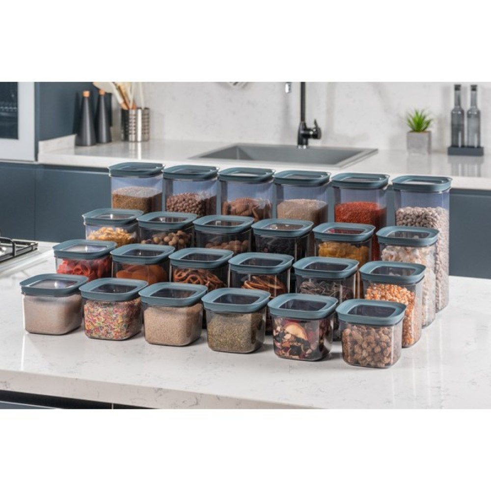 Prosam 24'lü Kare Erzak ve Baharat Saklama Kabı Seti (6*570ML, 6*870ML, 6*1170ML 6*1770ML) Premium Kalite - Antrasit Saklama Kapları Fiyatı